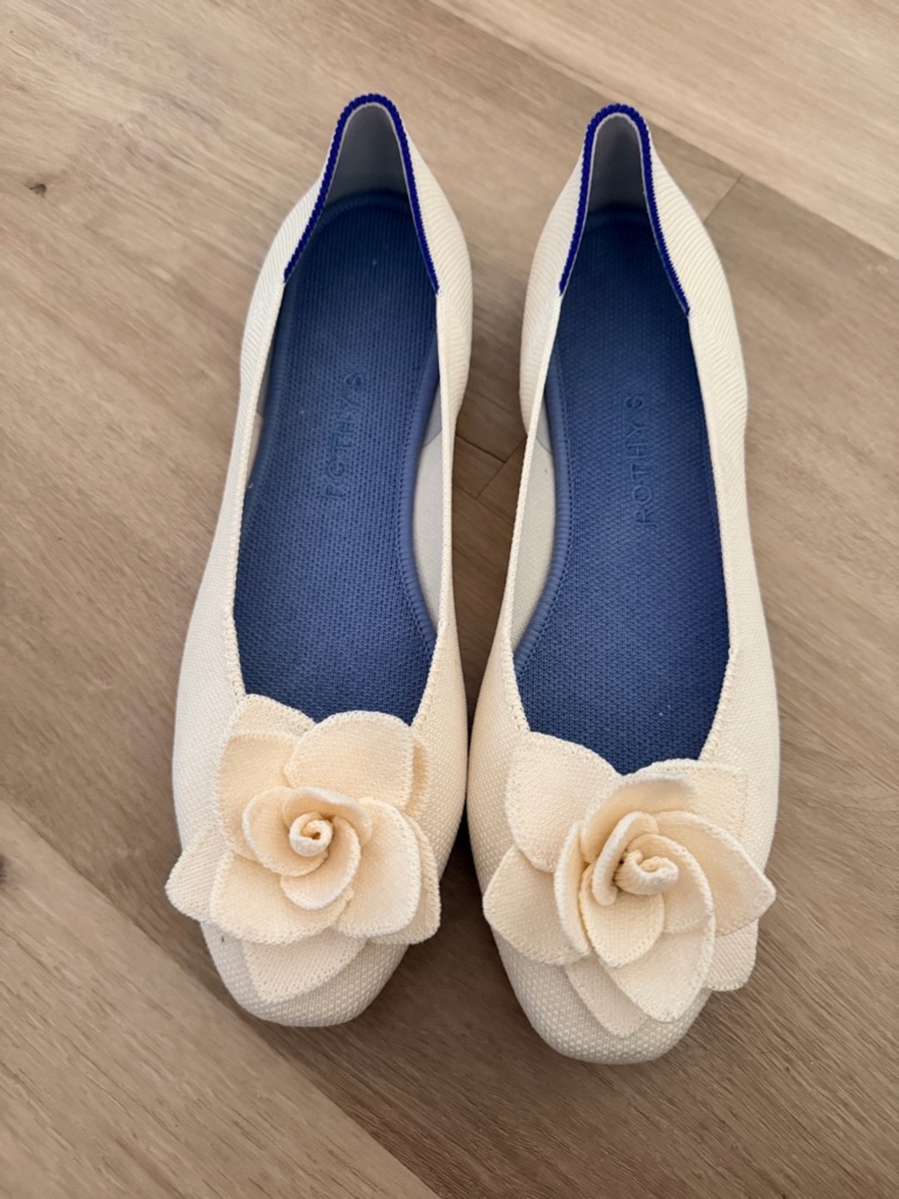 Rothy’s Cream Floral Ballet Flats
